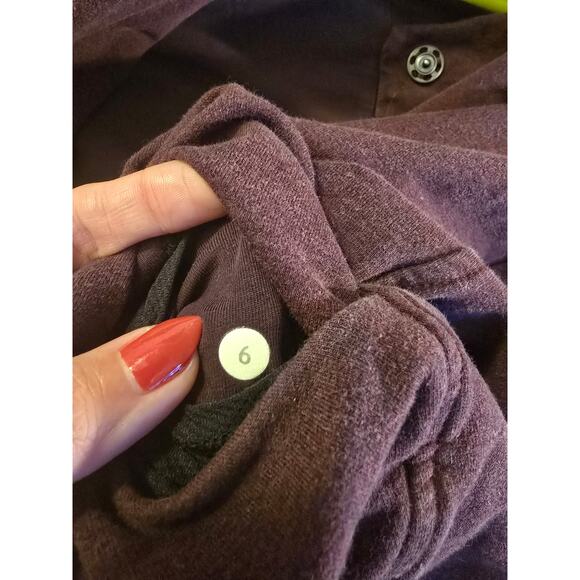 Lululemon Asymmetrical Cowl Neck Jacket in Burgundy - Picture 6 of 6